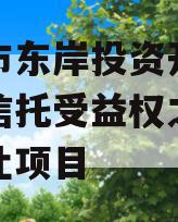 眉山市东岸投资开发财产权信托受益权之收益权转让项目