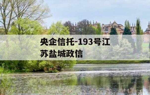 央企信托-193号江苏盐城政信