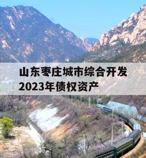 山东枣庄城市综合开发2023年债权资产