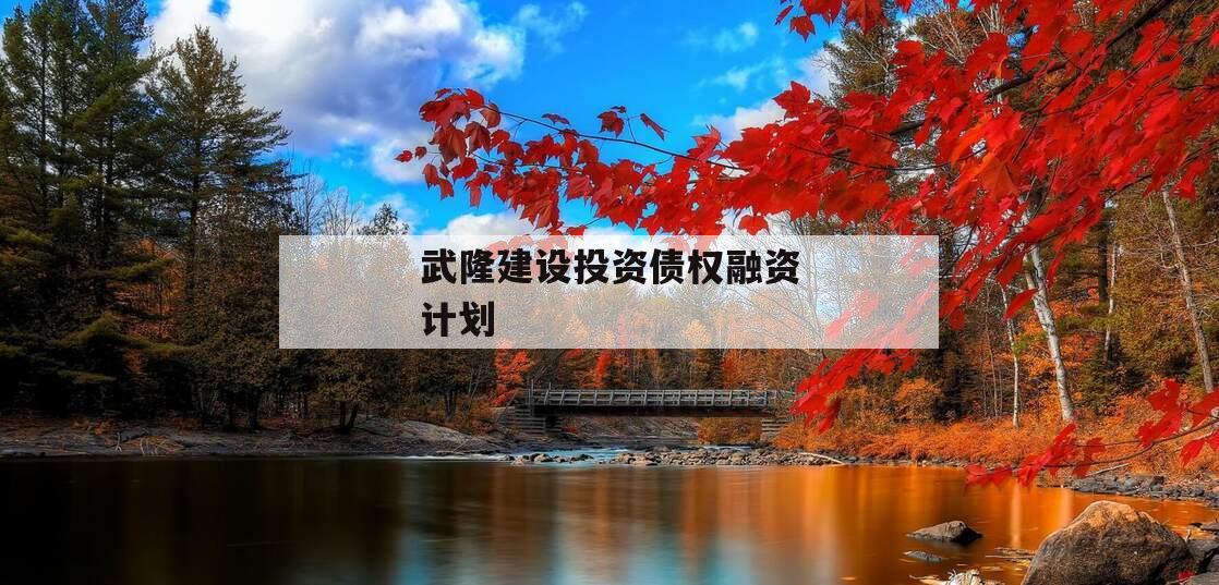武隆建设投资债权融资计划