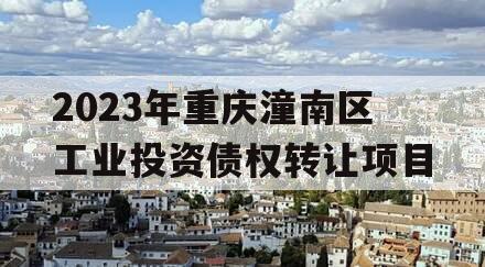 2023年重庆潼南区工业投资债权转让项目