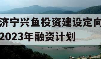 济宁兴鱼投资建设定向2023年融资计划