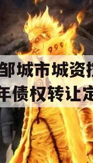 山东邹城市城资控股2023年债权转让定融
