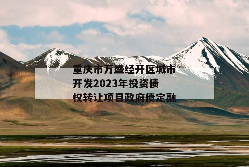 重庆市万盛经开区城市开发2023年投资债权转让项目政府债定融