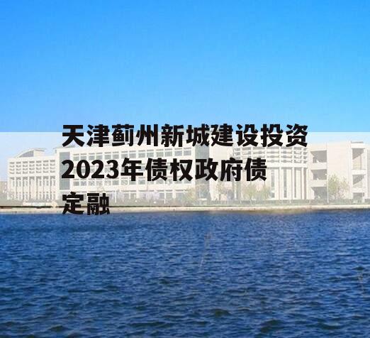 天津蓟州新城建设投资2023年债权政府债定融