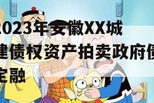 2023年安徽XX城建债权资产拍卖政府债定融