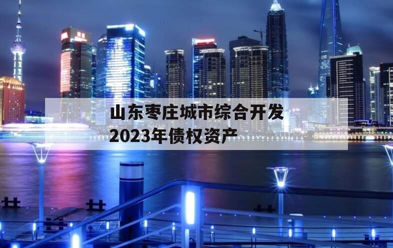 山东枣庄城市综合开发2023年债权资产