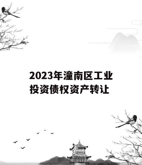 2023年潼南区工业投资债权资产转让