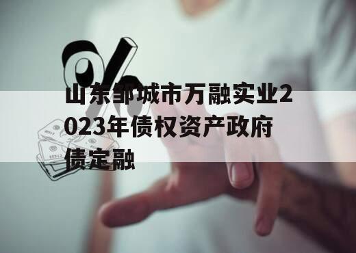 山东邹城市万融实业2023年债权资产政府债定融