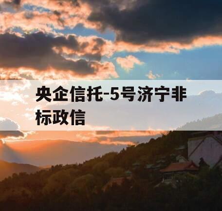 央企信托-5号济宁非标政信