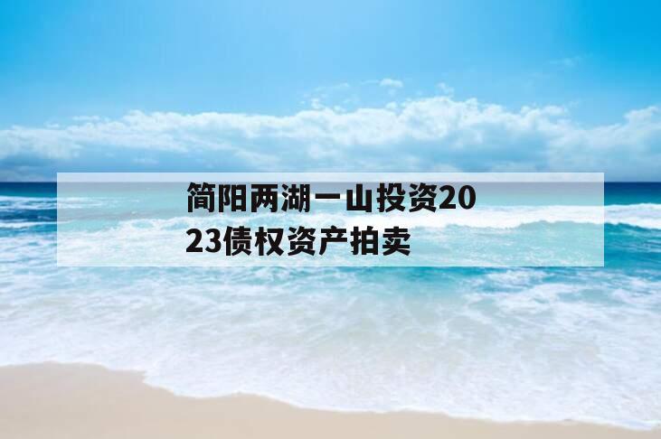 简阳两湖一山投资2023债权资产拍卖