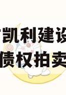 资阳市凯利建设投资2023年债权拍卖