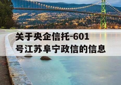 关于央企信托-601号江苏阜宁政信的信息