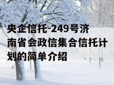 央企信托-249号济南省会政信集合信托计划的简单介绍