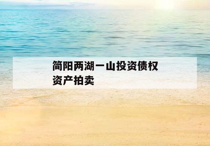 简阳两湖一山投资债权资产拍卖