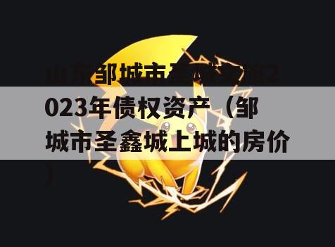 山东邹城市圣城文旅2023年债权资产（邹城市圣鑫城上城的房价）