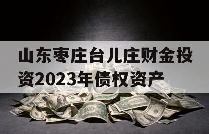 山东枣庄台儿庄财金投资2023年债权资产