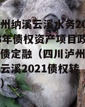 泸州纳溪云溪水务2023年债权资产项目政府债定融（四川泸州纳溪云溪2021债权转让）