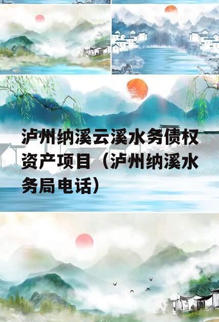 泸州纳溪云溪水务债权资产项目（泸州纳溪水务局电话）