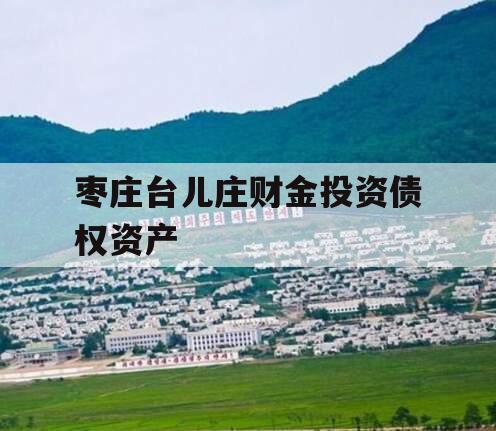 枣庄台儿庄财金投资债权资产