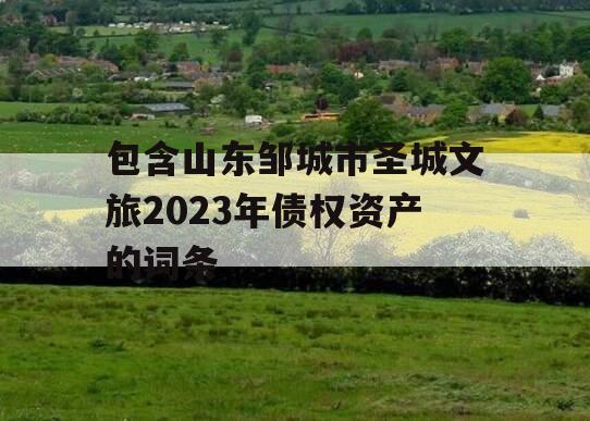 包含山东邹城市圣城文旅2023年债权资产的词条
