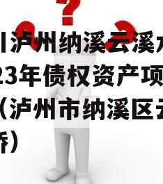 四川泸州纳溪云溪水务2023年债权资产项目（泸州市纳溪区云溪大桥）