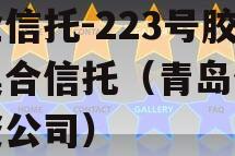 央企信托-223号胶州集合信托（青岛信托投资公司）