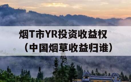 烟T市YR投资收益权（中国烟草收益归谁）