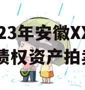2023年安徽XX城建债权资产拍卖