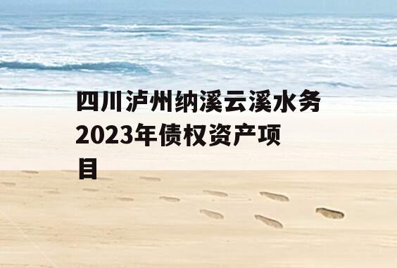 四川泸州纳溪云溪水务2023年债权资产项目