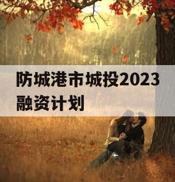 防城港市城投2023融资计划
