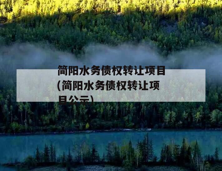 简阳水务债权转让项目(简阳水务债权转让项目公示)