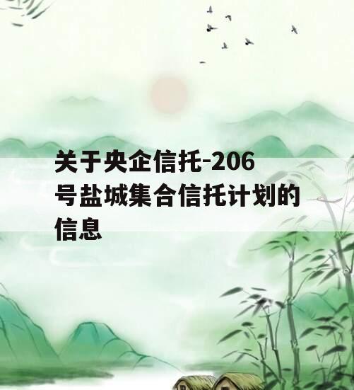 关于央企信托-206号盐城集合信托计划的信息
