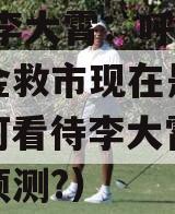 视频|李大霄：呼吁长期资金救市现在是政信（如何看待李大霄对股市的预测?）