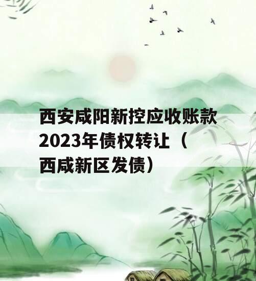 西安咸阳新控应收账款2023年债权转让（西咸新区发债）