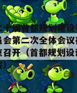 二十届首都规划建设委员会第二次全体会议在京召开（首都规划设计院）