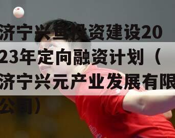 济宁兴鱼投资建设2023年定向融资计划（济宁兴元产业发展有限公司）