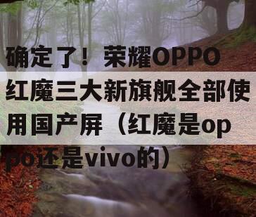 确定了！荣耀OPPO红魔三大新旗舰全部使用国产屏（红魔是oppo还是vivo的）