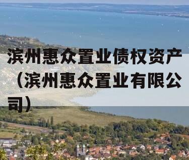 滨州惠众置业债权资产（滨州惠众置业有限公司）