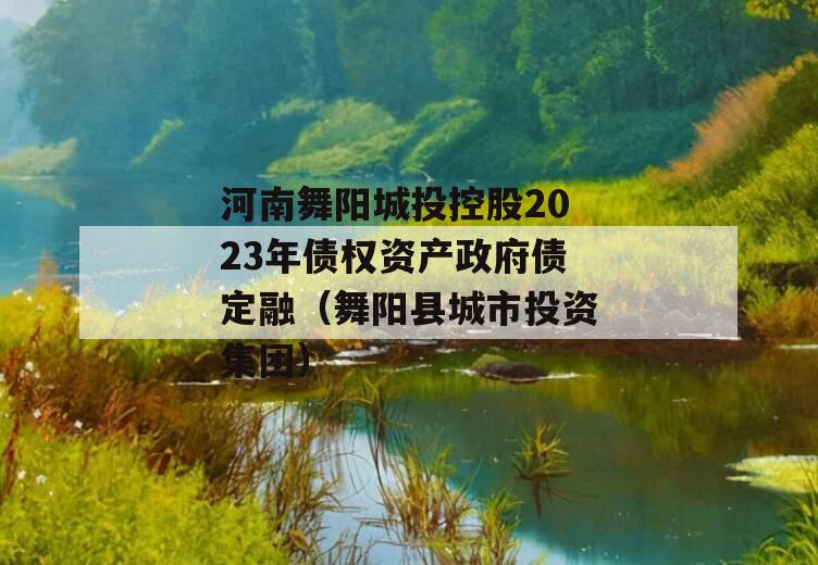 河南舞阳城投控股2023年债权资产政府债定融（舞阳县城市投资集团）