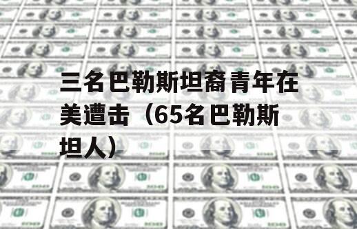 三名巴勒斯坦裔青年在美遭击（65名巴勒斯坦人）