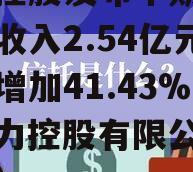 元力控股发布中期业绩取得收入2.54亿元同比增加41.43%（元力控股有限公司怎么样）