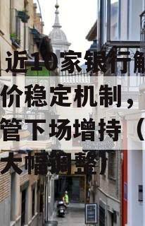 11月近10家银行触发股价稳定机制，股东、高管下场增持（银行股价大幅调整）