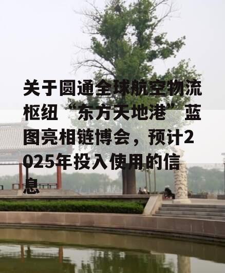 关于圆通全球航空物流枢纽“东方天地港”蓝图亮相链博会，预计2025年投入使用的信息