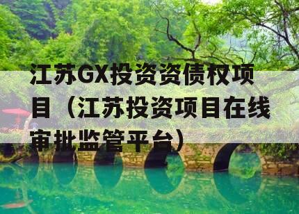 江苏GX投资资债权项目（江苏投资项目在线审批监管平台）