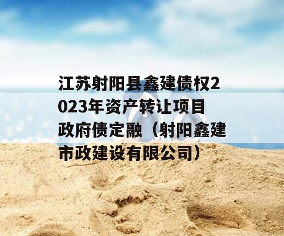 江苏射阳县鑫建债权2023年资产转让项目政府债定融（射阳鑫建市政建设有限公司）