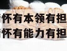 有情怀有本领有担当（有情怀有能力有担当）