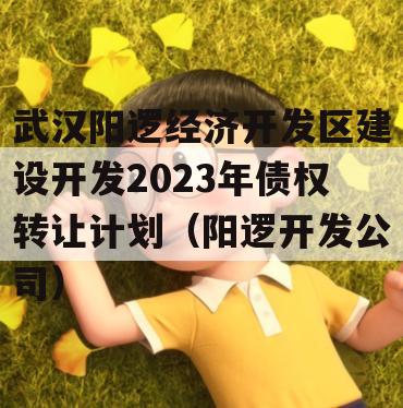 武汉阳逻经济开发区建设开发2023年债权转让计划（阳逻开发公司）