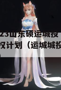 2023山东硕运城投债权计划（运城城投发债）