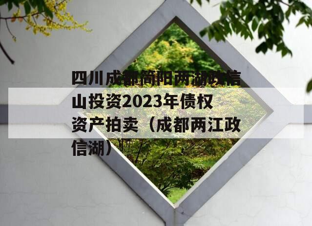 四川成都简阳两湖政信山投资2023年债权资产拍卖（成都两江政信湖）